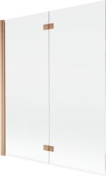 Mexen Mist fürdőszobai paraván 2 szárnyú bal 140 x 150 cm, átlátszó, csiszolt réz - 8A9-140-002-65-00-L (8A9-140-002-65-00-L)