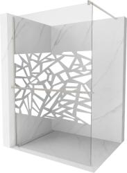 Mexen Kioto+ zuhanyfal polccal Walk-in 80 x 200 cm, fehér minta, csiszolt nikkel - 800-080-121-97-85 (800-080-121-97-85)