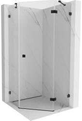 Mexen Lunar ötszögletű jobbos nyíló zuhanykabin 80 x 80 cm, átlátszó, fekete - 831-080P-080L-70-00-P (831-080P-080L-70-00-P)