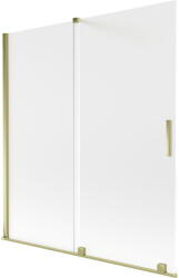 Mexen Velar 2 szárnyú, 150 x 150 cm-es, eltolható kádparaván, szatén, arany - 896-150-000-31-50 (896-150-000-31-50)