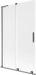 Mexen Velar L kétrészes, tolóajtós fürdőképernyő 110 x 150 cm, frosted, gun gray brushed - 896-110-003-31-66 (896-110-003-31-66)