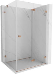 Mexen Lunar-F összecsukható zuhanykabin jobb 80 x 70 cm, átlátszó, kefélt réz- 836-080-070-65-00-P (836-080-070-65-00-P)