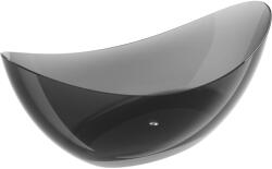 Mexen Vea fekete szabadon álló átlátszó kád 180 x 80 cm, króm lefolyó - 58091808013 (58091808013)