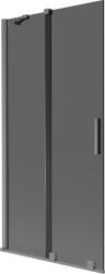 Mexen Velar kétpaneles eltolható zuhanyparaván 95 x 150 cm, grafit, gun gray kefélt - 896-095-000-41-66 (896-095-000-41-66)