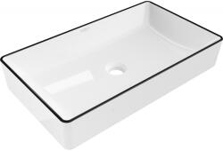 Mexen Nadia pultra szerelhető mosdó 62 x 35 cm, fehér/fekete - 21616007 (21616007)