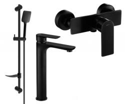 Mexen Alfa DF62 zuhanykészlet, fekete - 745714DF62-70 (745714DF62-70)