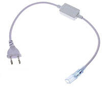 Avide 5050 SMD kültéri LED szalaghoz betápkábel, IP65 (ABLS220V5050-ACPLUG)