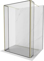 Mexen Kioto szabadon álló zuhanyfal 130 x 30 x 30 cm, fekete keret, arany - 800-130-030-222-50-70-030 (800-130-030-222-50-70-030)