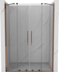 Mexen Velar Duo tolóajtós zuhanyajtó 160 cm, átlátszó, rózsaarany - 871-160-000-02-60 (871-160-000-02-60)