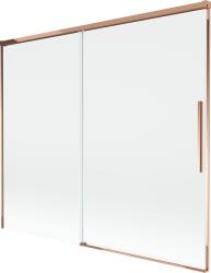 Mexen Rox kétszárnyú tolóajtós fürdőkád paraván 180 x 150 cm, átlátszó, rózsaszín arany - 8C9-180-001-60-00 (8C9-180-001-60-00)