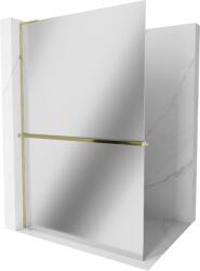 Mexen Kioto+ L zuhanyfal polccal Walk-in 90 x 200 cm, tükör, arany - 800-090-123-50-50 (800-090-123-50-50)