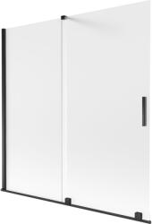 Mexen Velar kétszárnyú toló zuhanyfal 160 x 150 cm, matt, fekete - 896-160-000-31-70 (896-160-000-31-70)