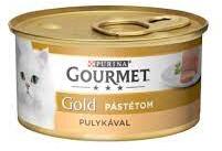 Gourmet GOLD Pulykával pástétom nedves macskaeledel - 4x85 g