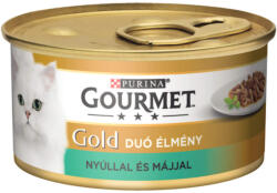 Gourmet GOLD Nyúllal és májjal duó élmény nedves macskaeledel - 4x85 g