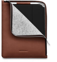 WOOLnut iPad Pro és Air Cipzáros Bőrtok - 11", Barna
