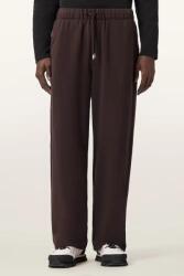 AllSaints pamut melegítőnadrág barna, sima, M032TD - barna M