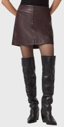 AllSaints bőr szoknya RENAI fekete, mini, harang alakú, W020RB - burgundia 40