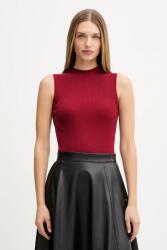 HUGO BOSS mellény félgarbó nyakú, fekete, 50473237 - burgundia XS