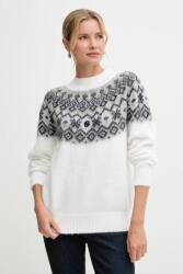 HUGO BOSS pulóver gyapjúkeverékből bézs, félgarbó nyakú, 50549369 - bézs S