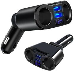 Szivargyújtó elosztó, 2x USB (v10074)