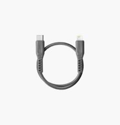 Uniq Flex USB-C apa - Lightning apa 2.0 Adat és töltő kábel - Szürke (0.3m) (UNIQ-FLEX030(CTMFI)-GREY) (UNIQ-FLEX030(CTMFI)-GREY)