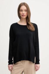 Benetton pamut pulóver könnyű, női, fekete, 1091D10D7 - fekete M