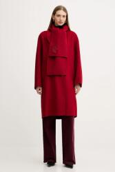 LIU JO gyapjú kabát bordó, MF5025 T4627 - burgundia 36