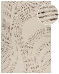 Flair Rugs Covor maro/crem din lână 80x150 cm Abstract Swirl - Flair Rugs Covor