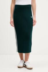 adidas Originals szoknya Knit 3s midi, ceruza fazonú, JW2662 - zöld XS