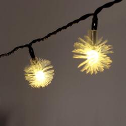 Iris Zúzmara Alakú 3cm, 12m, IPx3 Szabványos, Meleg Fehér, 100 db LED-es, Napelemes Fényfüzér