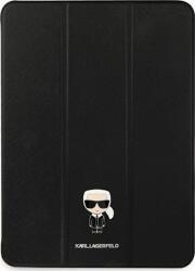 KARL LAGERFELD Klfc12Okmk iPad 12.9" Pro 2021 Könyvtok Fekete Saffiano Karl Iconic (KLFC12OKMK)