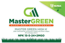 Master Green High K gyeptrágya 20kg (15-05-24+2MgO+S+Fe+Zn) 2-3 hónap (701-102)