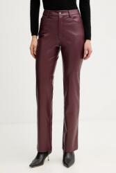 Guess nadrág barna, magas derekú egyenes, W5BB75 K8S30 - burgundia XS