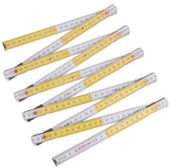 Extol mérővessző; (colstok/zollstock) 1m, fa, kihajtható, fehér (3021)