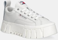 Tommy Hilfiger bőr sportcipő TJW VULC FLATFORM LEATHER - fehér Női 42