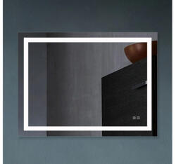 Gladys Fürdőszobai tükör érintő kapcsolós LED világítással, Bluetooth zenelejátszóval és páramentesítővel, állítható fényű, 80 x 60 cm, GLADYS (20540215)