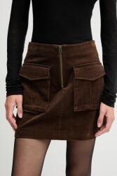 Tommy Hilfiger kordbársony szoknya barna, mini, egyenes, WW0WW46649 - barna 34