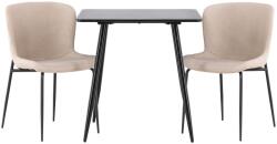  Étkezőgarnitúra Dallas 4910 (Fekete + Bézs)