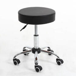 Velora Saloon Line AURORA Onyx - gurulós fodrász szék, fekete (GH-U68F-BL)