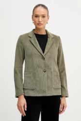 United Colors of Benetton kordbársony kabát zöld, sima, egysoros gombolású, 2Q5GDW03I - zöld 38