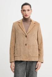 United Colors of Benetton kordbársony kabát barna, sima, egysoros gombolású, 2Q5GDW03I - barna 36