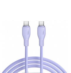 Baseus Pudding Series USB-C to USB-C adatkábel, töltőkábel, lila (100W, 5A, 1.2m, P10355702511-00)