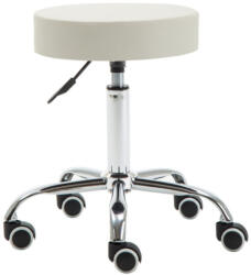 Velora Saloon Line AURORA Pearl - gurulós fodrász szék, fehér (GH-U68F-WH)