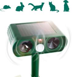 Gardigo Германия Соларен електронен ултразвуков уред против кучета, котки, мишки, белки и други диви животни до 9 м (60064-1-10)