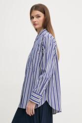 Tommy Hilfiger pamut ing női, galléros, sötétkék, regular - sötétkék 40