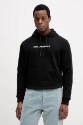 KARL LAGERFELD pamut melegítőfelső fekete, nyomott mintás, kapucnis, 554917.705404 - fekete XL