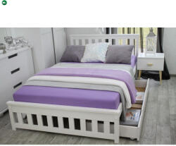  Max Iga fenyő ágykeret fehér 140 + ajándék ágyráccsal