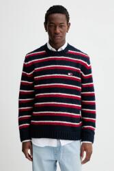 Tommy Hilfiger gyapjúkeverék kabát meleg, sötétkék, DM0DM22109 - sötétkék L