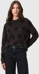 AllSaints pulóver gyapjúkeverékből AMORA meleg, szürke, W043KC - fekete XS