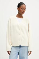 Adidas gyapjú pulóver Future Icons bézs, sima, KB5234 - bézs XS